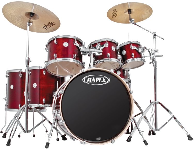 Mapex acoustic drum kit used Tornado Mapex red 