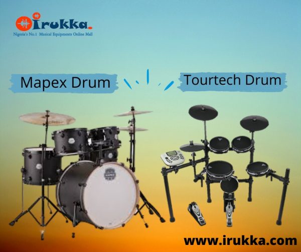 Affordable Mapex acoustic Drum sets and Tourtech electric Drum sets to Buy and learn