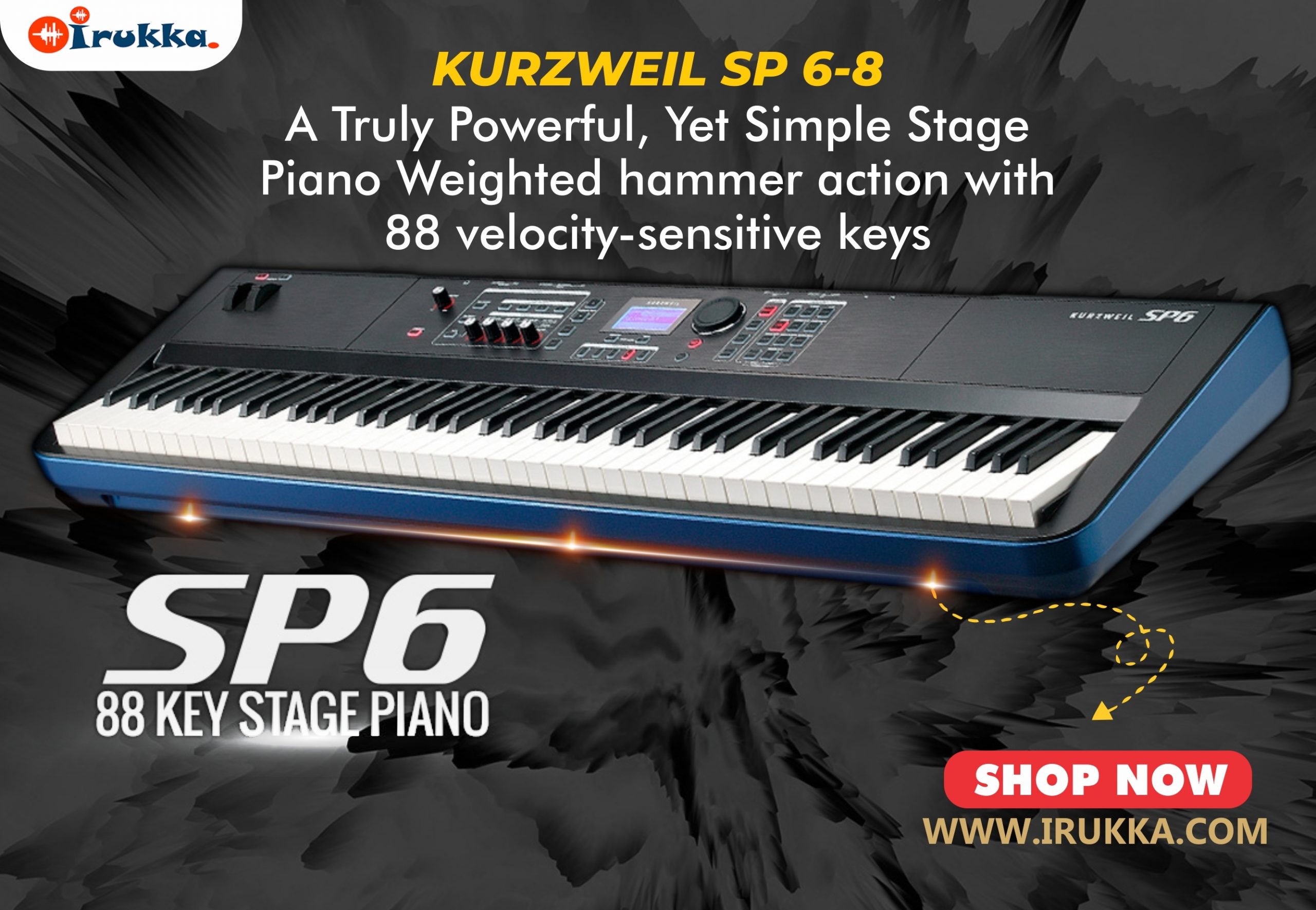 Kurzweil SP6-8 Powerful Yet Simple Full Weighted Hammer Action Stage Piano