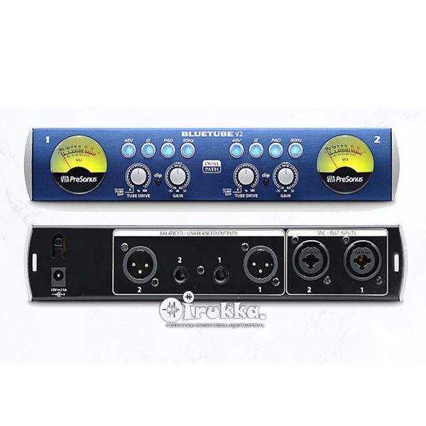 PreSonus BlueTube DP V2 2-channel Mic/Instrument Tube Preamp includes Free Wireless Earbuds Stereo Bluetooth In-ear and 1 Year Everything Music Extended Warranty 