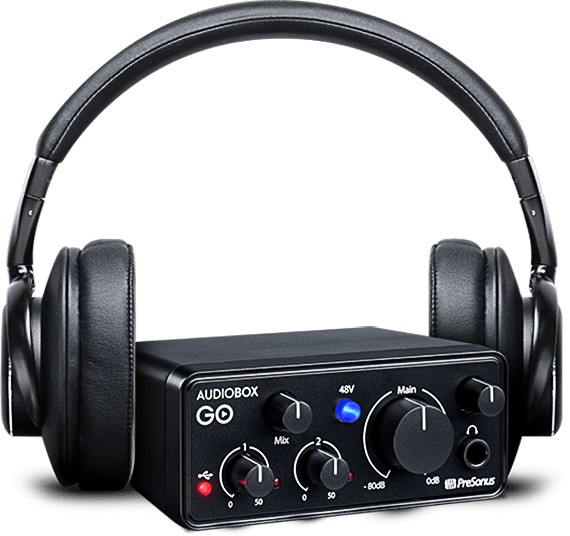 AudioBox GO with headphones