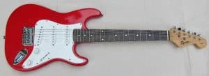 FENDER SQUIRE SQ MM STRAT HT- LEAD GUITAR BLACK & RED