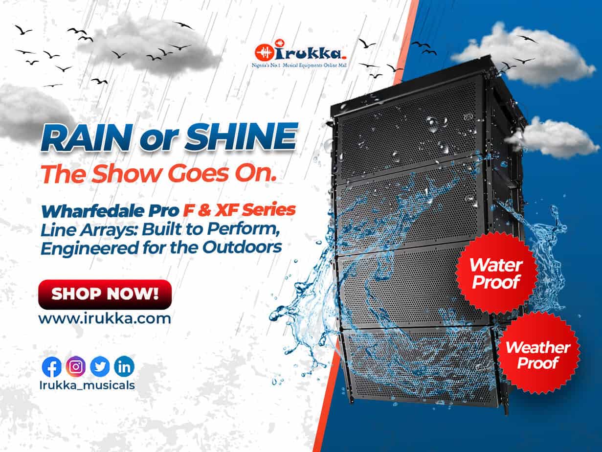 rain or shine the show goes on with wharfedale xf nd f series line array
